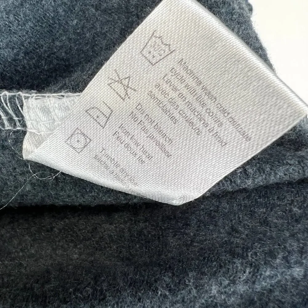 New Chaser Women US M Sweatshirt Ruched Sleeves Cozy Pullover White Gray Sweater - Picture 9 of 9